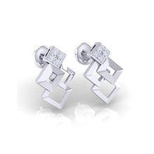 Load image into Gallery viewer, 18Kt white gold real diamond earring 35(1) by diamtrendz
