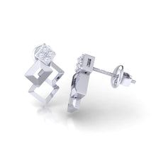 Load image into Gallery viewer, 18Kt white gold real diamond earring 35(3) by diamtrendz
