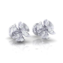 Load image into Gallery viewer, 18Kt white gold real diamond earring 36(1) by diamtrendz

