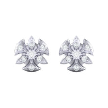 Load image into Gallery viewer, 18Kt white gold real diamond earring 36(2) by diamtrendz
