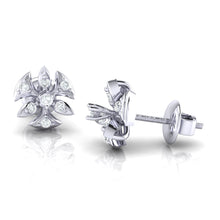 Load image into Gallery viewer, 18Kt white gold real diamond earring 36(3) by diamtrendz
