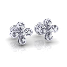 Load image into Gallery viewer, 18Kt white gold real diamond earring 37(1) by diamtrendz
