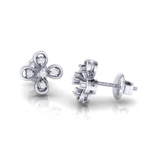 Load image into Gallery viewer, 18Kt white gold real diamond earring 37(3) by diamtrendz

