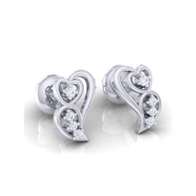 Load image into Gallery viewer, 18Kt white gold real diamond earring 39(1) by diamtrendz
