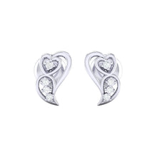 Load image into Gallery viewer, 18Kt white gold real diamond earring 39(2) by diamtrendz
