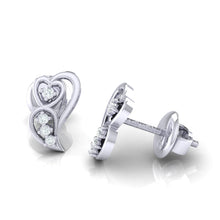 Load image into Gallery viewer, 18Kt white gold real diamond earring 39(3) by diamtrendz
