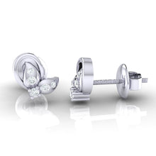 Load image into Gallery viewer, 18Kt white gold real diamond earring 40(3) by diamtrendz
