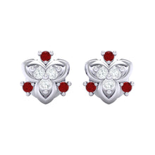 Load image into Gallery viewer, 18Kt white gold real diamond earring 41(2) by diamtrendz
