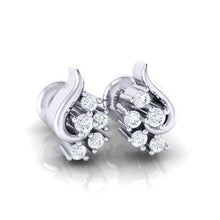 Load image into Gallery viewer, 18Kt white gold real diamond earring 42(1) by diamtrendz
