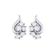 Load image into Gallery viewer, 18Kt white gold real diamond earring 42(2) by diamtrendz
