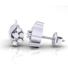 Load image into Gallery viewer, 18Kt white gold real diamond earring 42(3) by diamtrendz
