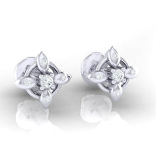 Load image into Gallery viewer, 18Kt white gold real diamond earring 43(1) by diamtrendz
