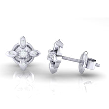 Load image into Gallery viewer, 18Kt white gold real diamond earring 43(3) by diamtrendz
