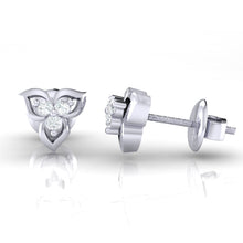 Load image into Gallery viewer, 18Kt white gold real diamond earring 44(3) by diamtrendz
