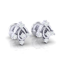 Load image into Gallery viewer, 18Kt white gold real diamond earring 46(1) by diamtrendz
