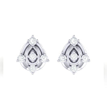 Load image into Gallery viewer, 18Kt white gold real diamond earring 46(2) by diamtrendz
