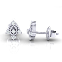 Load image into Gallery viewer, 18Kt white gold real diamond earring 46(3) by diamtrendz
