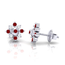 Load image into Gallery viewer, 18Kt white gold real diamond earring 47(3) by diamtrendz
