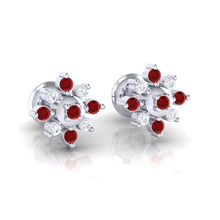 Load image into Gallery viewer, 18Kt white gold real diamond earring 47(1) by diamtrendz
