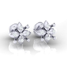 Load image into Gallery viewer, 18Kt white gold real diamond earring 48(1) by diamtrendz
