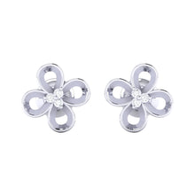 Load image into Gallery viewer, 18Kt white gold real diamond earring 49(2) by diamtrendz
