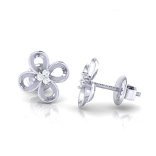 Load image into Gallery viewer, 18Kt white gold real diamond earring 49(3) by diamtrendz
