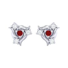 Load image into Gallery viewer, 18Kt white gold real diamond earring 50(2) by diamtrendz
