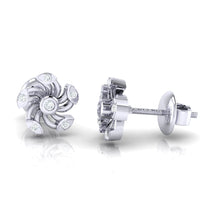 Load image into Gallery viewer, 18Kt white gold real diamond stud earring 52(3) by diamtrendz
