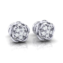 Load image into Gallery viewer, 18Kt white gold real diamond stud earring 53(1) by diamtrendz
