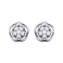 Load image into Gallery viewer, 18Kt white gold real diamond stud earring 53(2) by diamtrendz
