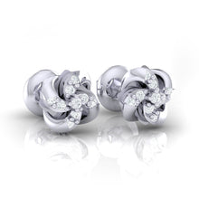 Load image into Gallery viewer, 18Kt white gold real diamond stud earring 54(1) by diamtrendz
