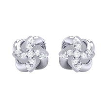 Load image into Gallery viewer, 18Kt white gold real diamond stud earring 54(2) by diamtrendz
