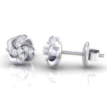 Load image into Gallery viewer, 18Kt white gold real diamond stud earring 54(3) by diamtrendz
