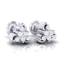 Load image into Gallery viewer, 18Kt white gold real diamond stud earring 55(1) by diamtrendz
