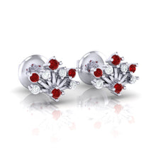 Load image into Gallery viewer, 18Kt white gold real diamond stud earring 56(1) by diamtrendz
