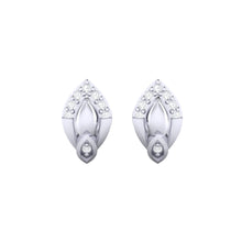 Load image into Gallery viewer, 18Kt white gold real diamond earring by diamtrendz
