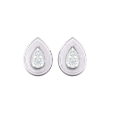 Load image into Gallery viewer, 18Kt white gold pear diamond earring by diamtrendz
