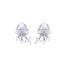 Load image into Gallery viewer, 18Kt white gold real diamond earring by diamtrendz
