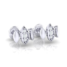 Load image into Gallery viewer, 18Kt white gold real diamond earring by diamtrendz
