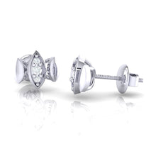 Load image into Gallery viewer, 18Kt white gold real diamond earring by diamtrendz
