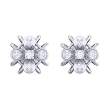Load image into Gallery viewer, 18Kt white gold real diamond earring by diamtrendz
