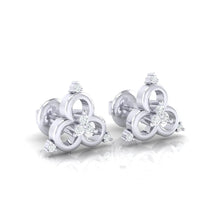 Load image into Gallery viewer, 18Kt white gold real diamond earring 9(1) by diamtrendz
