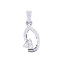 Load image into Gallery viewer, 18Kt white gold real diamond pendant 13(1) by diamtrendz
