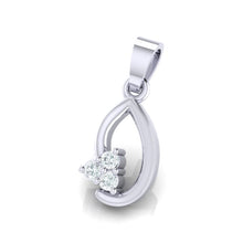 Load image into Gallery viewer, 18Kt white gold real diamond pendant 13(2) by diamtrendz
