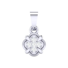 Load image into Gallery viewer, 18Kt white gold real diamond pendant 14(1) by diamtrendz
