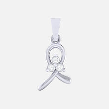 Load image into Gallery viewer, 18Kt white gold real diamond pendant 16(1) by diamtrendz
