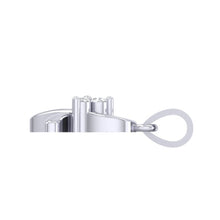 Load image into Gallery viewer, 18Kt white gold real diamond pendant 16(3) by diamtrendz
