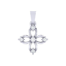 Load image into Gallery viewer, 18Kt white gold floral diamond pendant by diamtrendz
