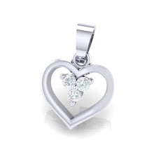 Load image into Gallery viewer, 18Kt white gold heart diamond pendant by diamtrendz
