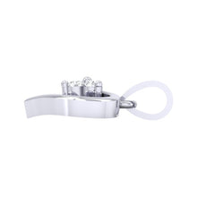 Load image into Gallery viewer, 18Kt white gold heart diamond pendant by diamtrendz
